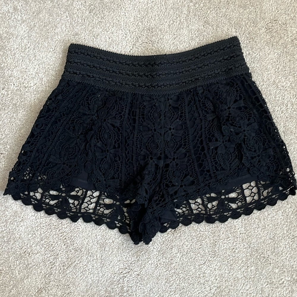 Topshop Elastic Lace Shorts